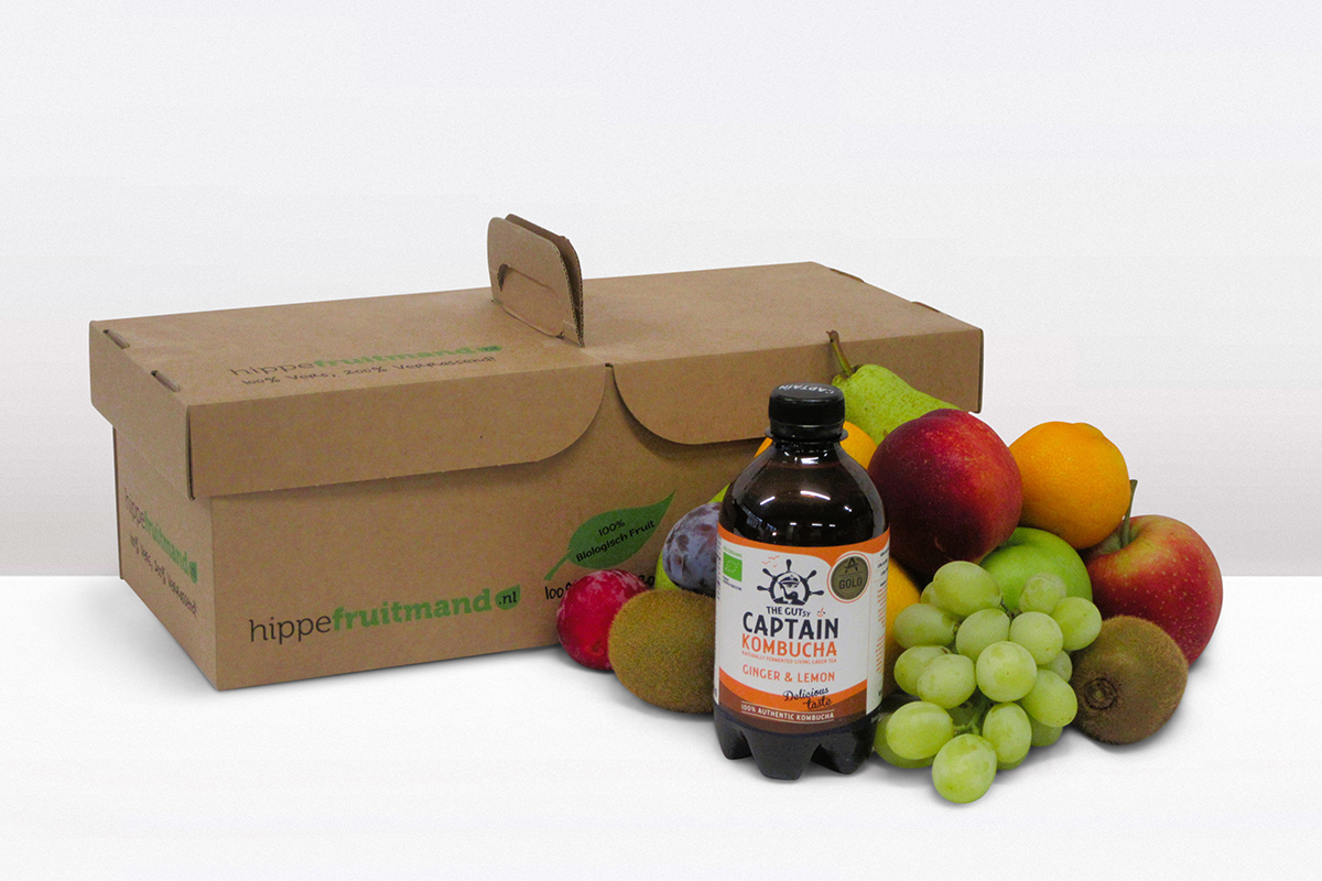 Fruitmand Biologische fruit Ginger Lemon Fruitmand BiologischeKombucha Ginger lemon